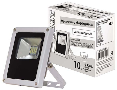 TDM ELECTRIC SQ0336-0205 Прожектор светодиодный СДО10-2-Н 10 Вт, 6500 К, серый